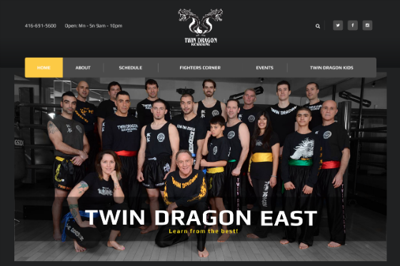 Twin Dragon East Kickboxing – New Website!